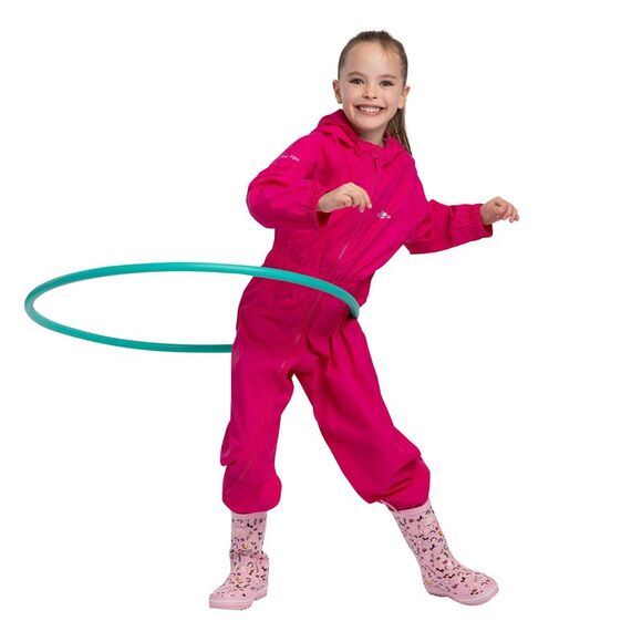 Trespass Babies Button Waterproof Rain Suit / Gerbera - Picture 3 of 5